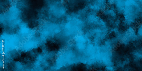 Smoke in the dark blue texture, Abstract blue grunge clouds smoke texture background, watercolor painted mottled blue background with vintage marbled textured for your creative design.
