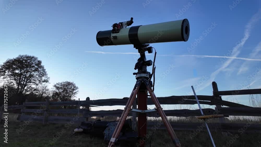 Amateur astronomy telescope for observing stars, planets and other celestial bodies.
Amateur astronomy telescope for observing stars, planets and other celestial bodies.
