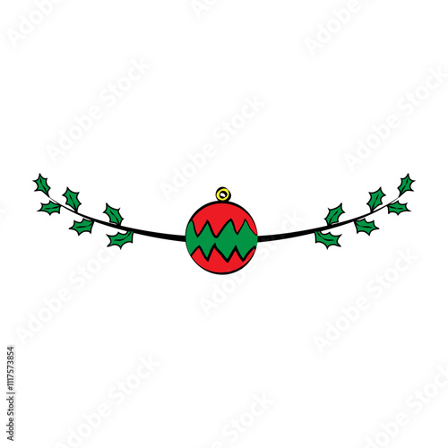 Hand Drawn Christmas Border Accecories photo