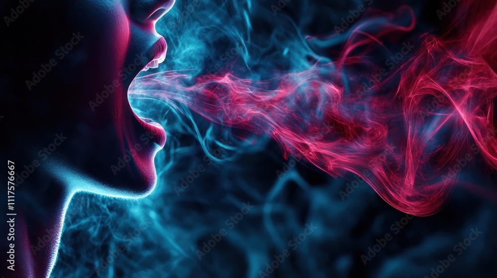 Obraz premium Abstract Portrait with Smoke