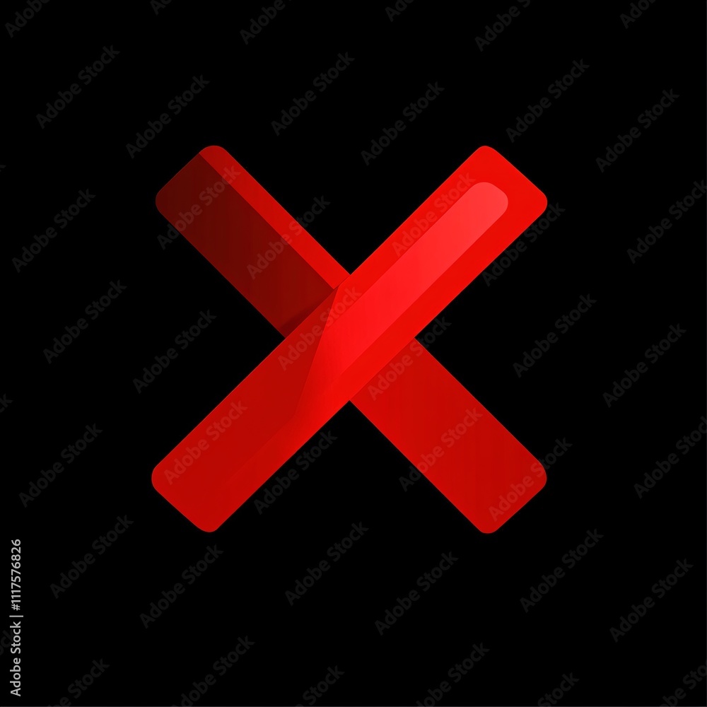 Obraz premium red cross mark