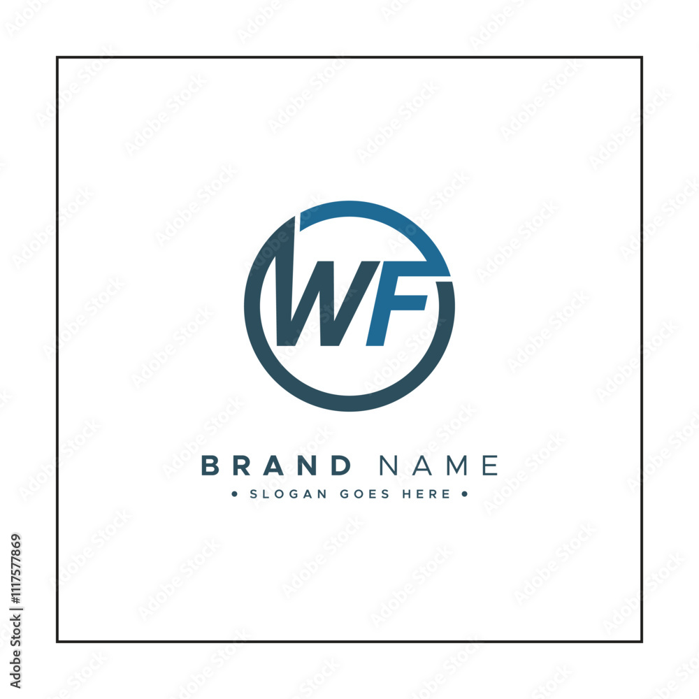 WF Minimal Vector Logo - Simple Business Logo for Monogram W and F WF Minimal Vector Logo - Simple Business Logo for Monogram W and F