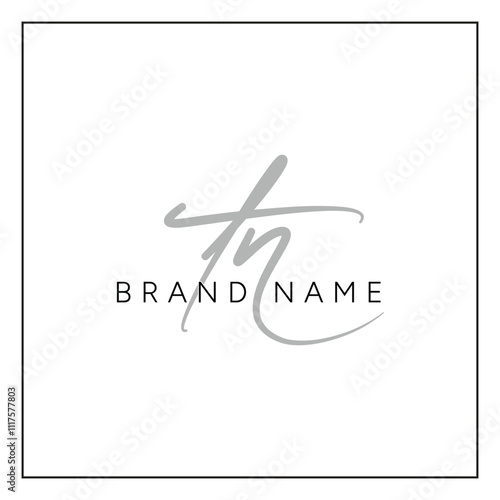 TN Handwritten Signature logo - Vector Logo Template for Beauty, Fashion and Photography Business