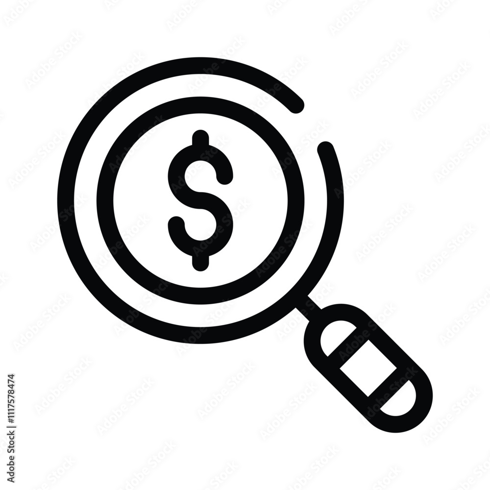 A magnifying glass over a dollar, symbolizing financial exploration A magnifying glass over a dollar, symbolizing financial exploration