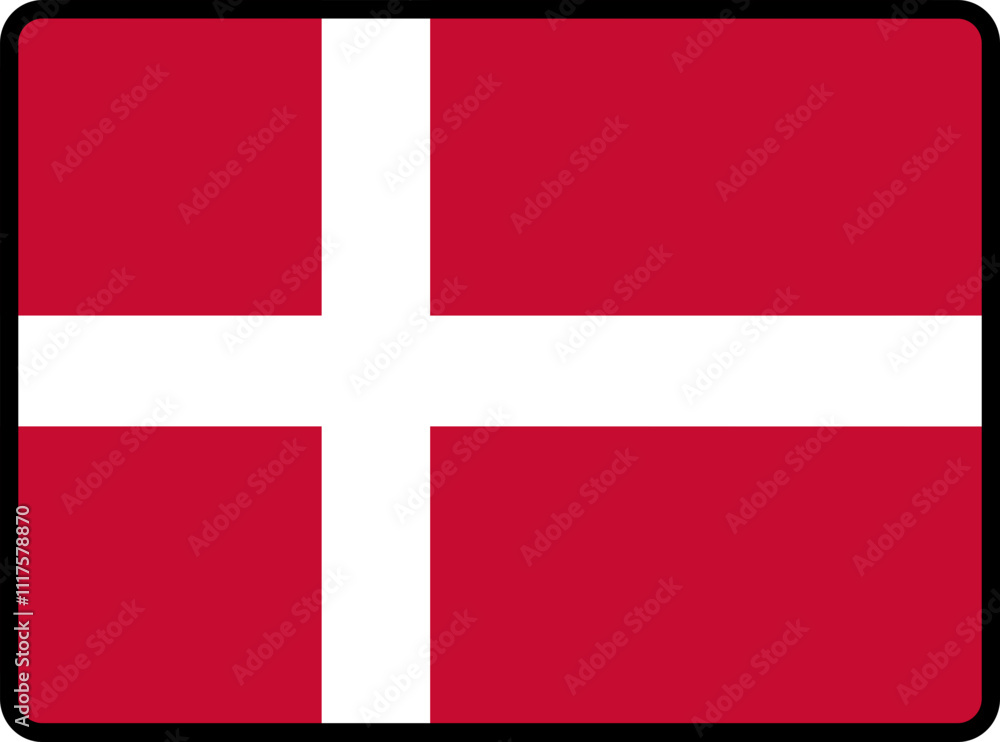 Obraz premium Denmark Flag Smooth rectangle icon