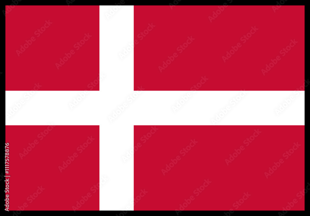 Denmark Flag rectangle Icon Denmark Flag rectangle Icon