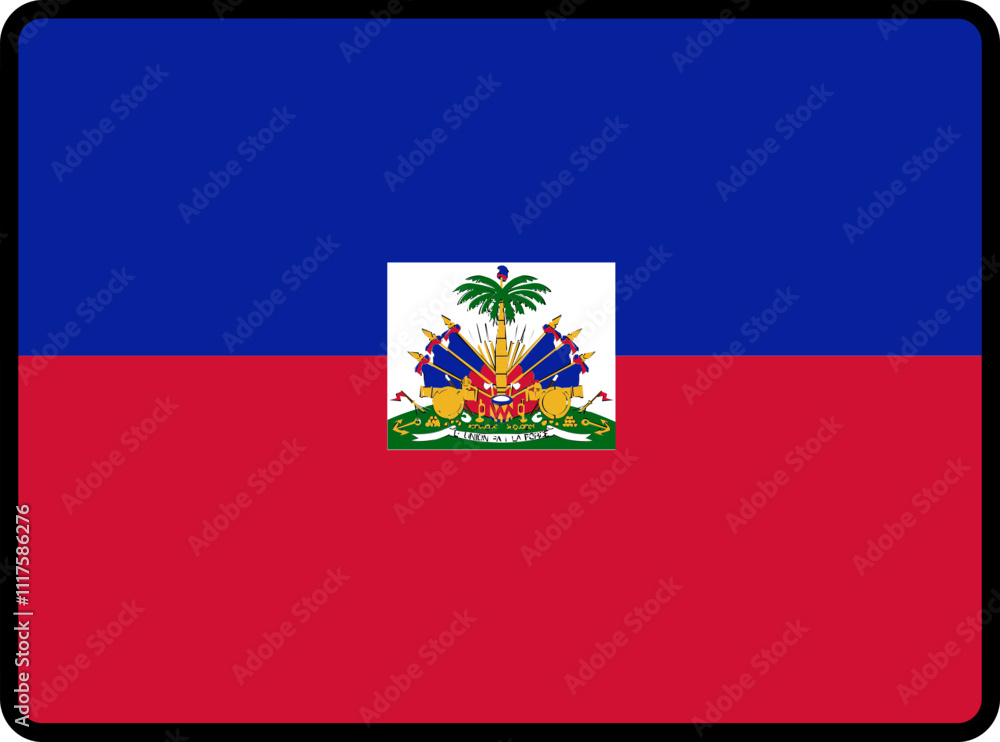 Haiti Flag Smooth rectangle icon Haiti Flag Smooth rectangle icon