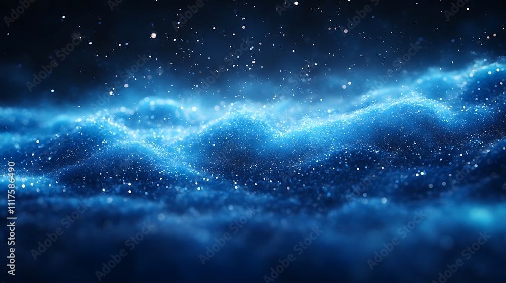 Fototapeta premium Energy-filled explosion emitting a futuristic blue aura futuristic background