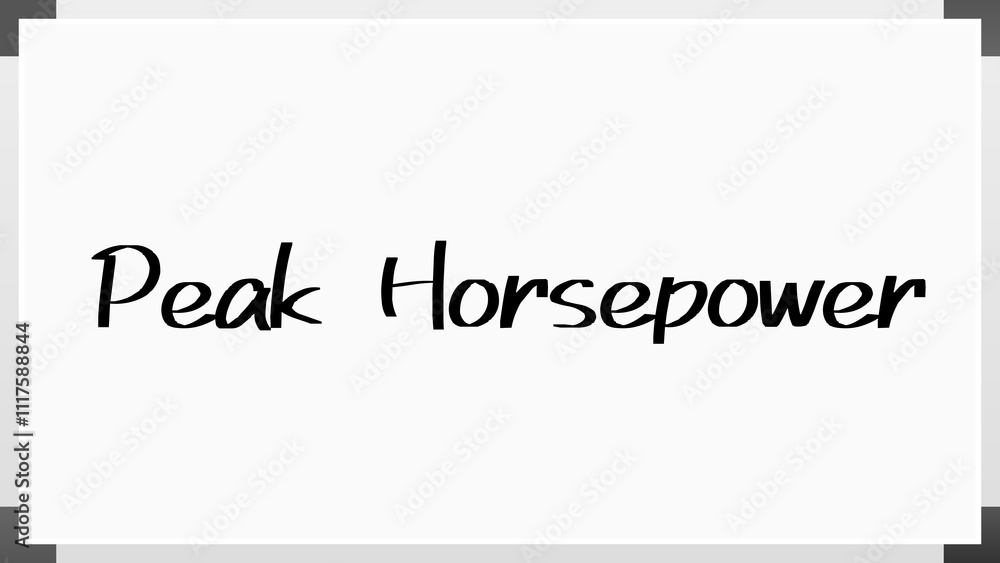 Peak Horsepower のホワイトボード風イラスト Peak Horsepower のホワイトボード風イラスト