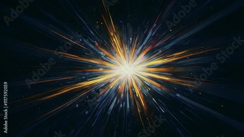 Animation loop a vibrant burst of multicolored light radiates outward from a bright center abstract background