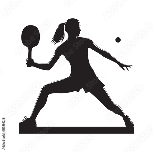 table tennis silhouette vector illustration