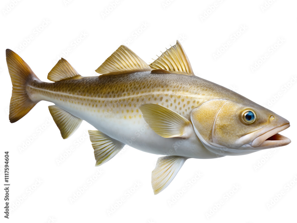 Obraz premium Cod Fish swiming isolated on a transparent background