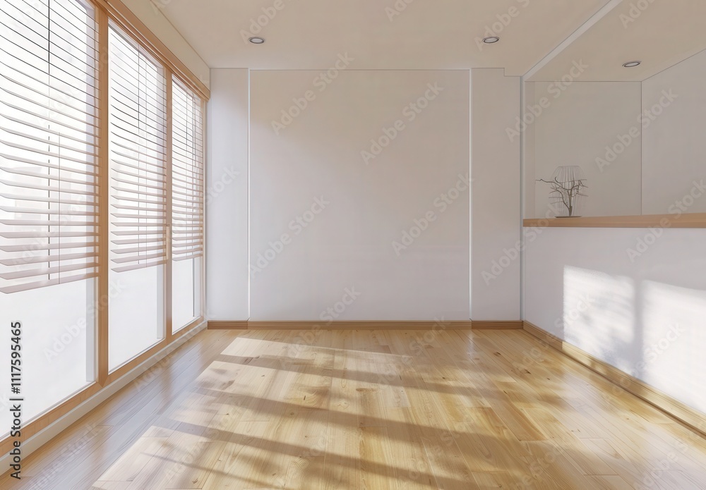 Empty room with wooden floor and white walls. perfect for interior design ideas Empty room with wooden floor and white walls. perfect for interior design ideas