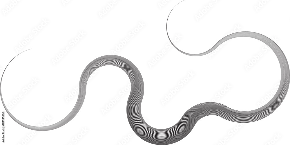 Decorative swirl of line. Intertwined curved lines .Abstract flow linear fluid shapes .Curly design element. Music sound wave . Swirl calligraphic flourish divider ornament design. Curve lines Vector Decorative swirl of line. Intertwined curved lines .Abstract flow linear fluid shapes .Curly design element. Music sound wave . Swirl calligraphic flourish divider ornament design. Curve lines Vector