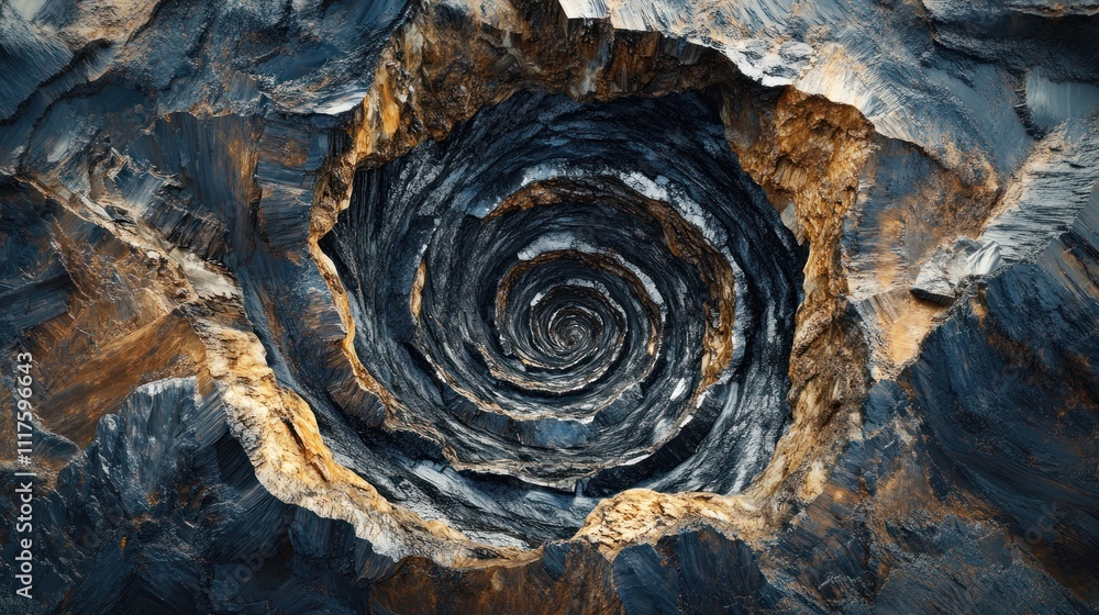 Abstract spiral rock formation, hole, textured surface. Abstract spiral rock formation, hole, textured surface.