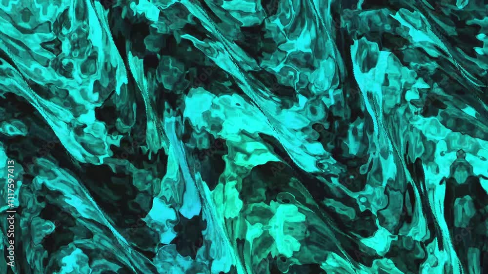 Abstract turquoise paint wave animation, animated artistic liquid background, suitable for motion graphic backgrounds about art and painting. Abstract turquoise paint wave animation, animated artistic liquid background, suitable for motion graphic backgrounds about art and painting.