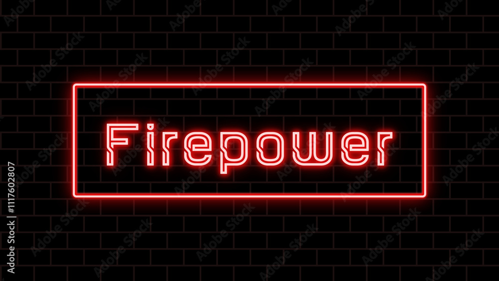 Firepower のネオン文字イラスト Firepower のネオン文字イラスト