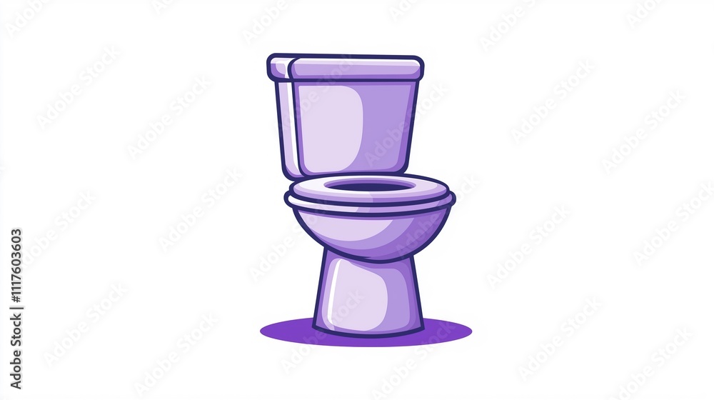 Modern toilet 2D logo on a white background Modern toilet 2D logo on a white background