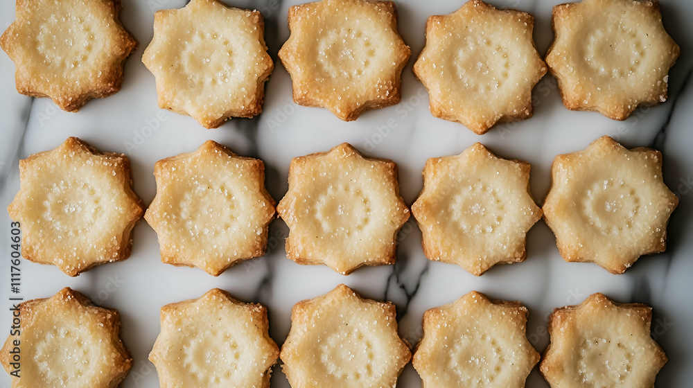 Golden Butter Cookies with Sugar Crystals Golden Butter Cookies with Sugar Crystals