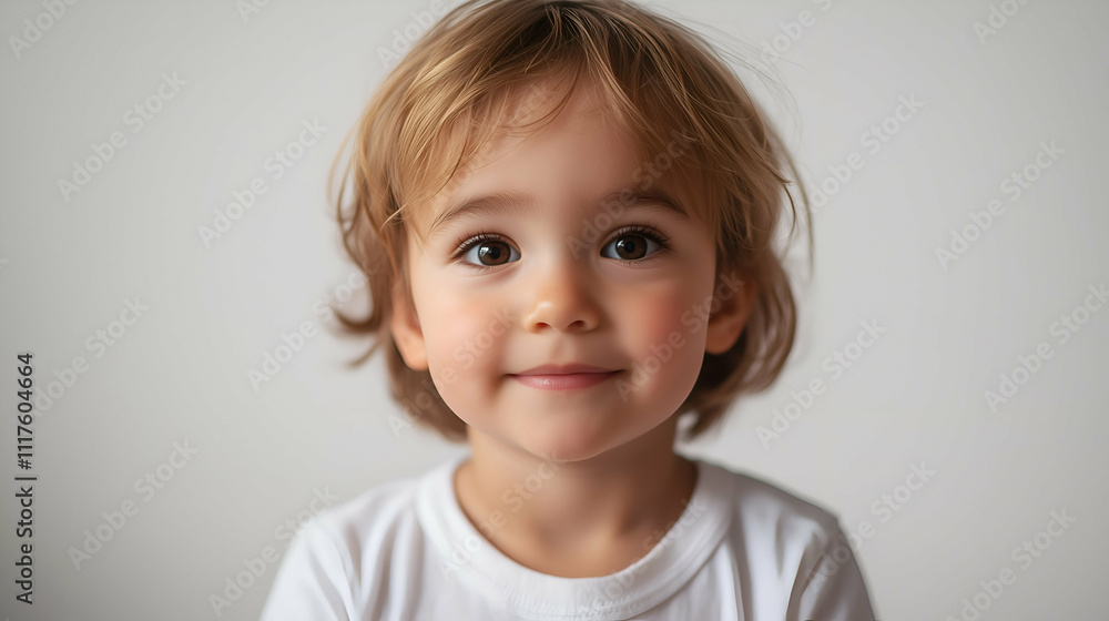 Adorable Child with Bright Eyes and a Gentle Smile Adorable Child with Bright Eyes and a Gentle Smile