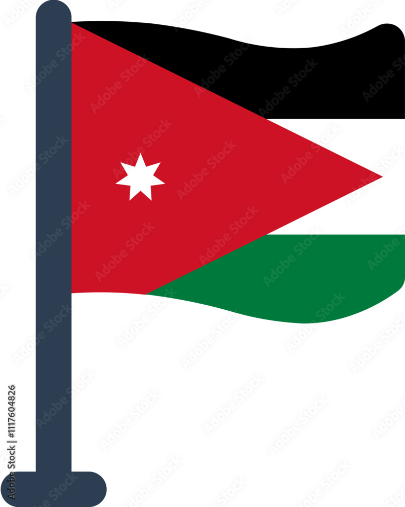 Jordan Flag Rounded Jordan Flag Rounded