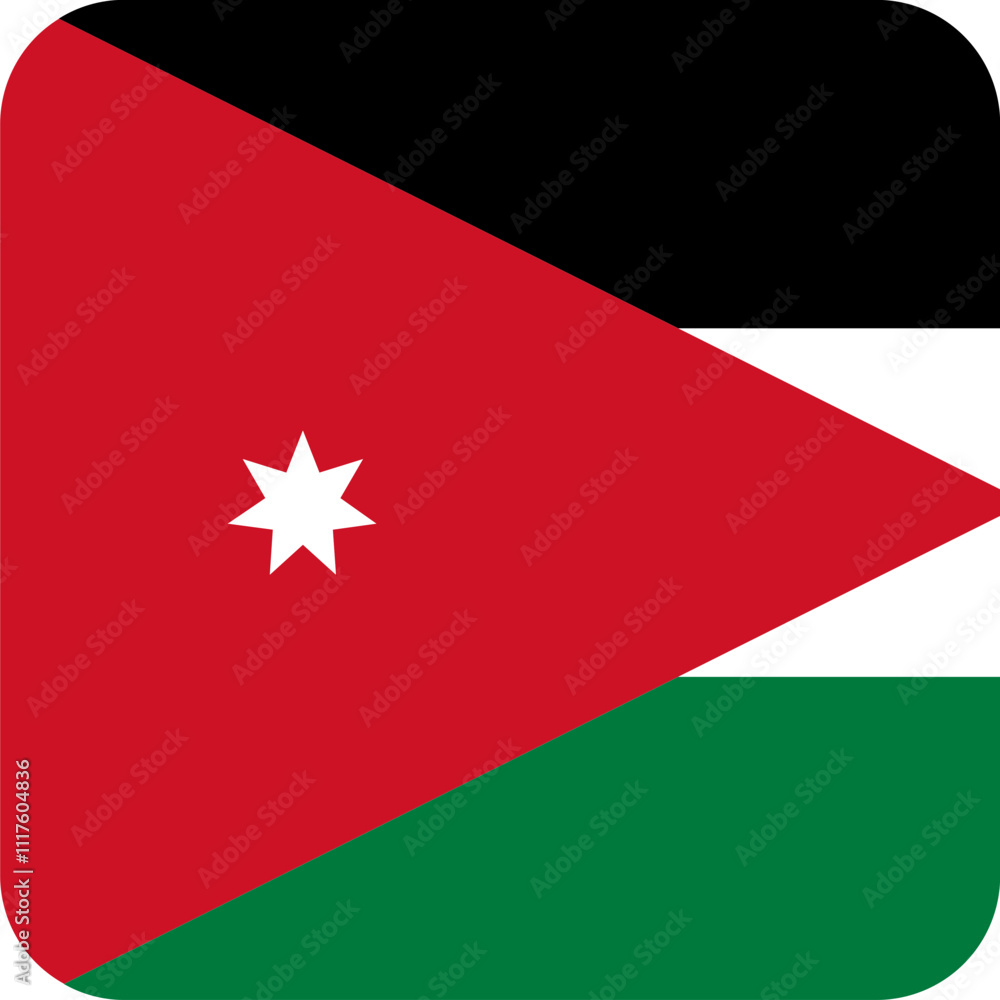 Jordan Flag Square Icon Jordan Flag Square Icon