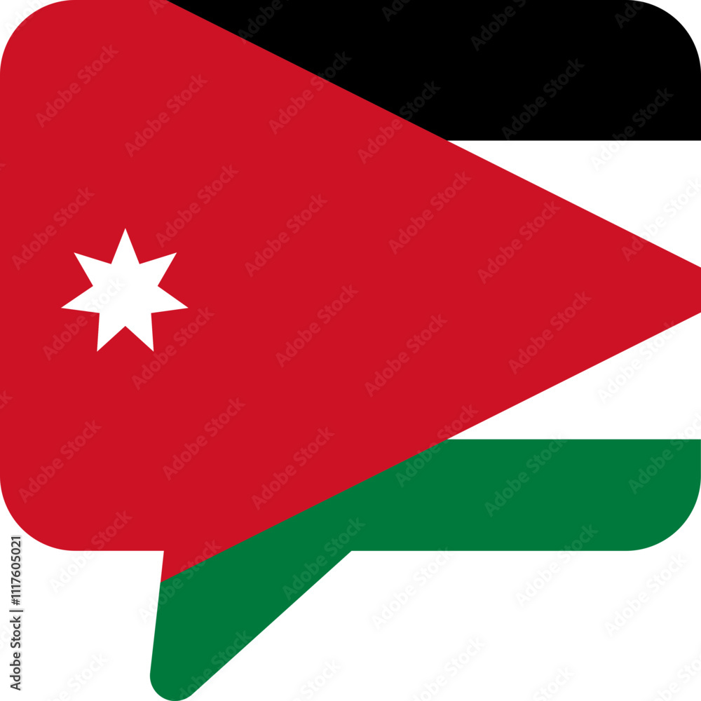 Chat Icon of Jordan Flag Chat Icon of Jordan Flag