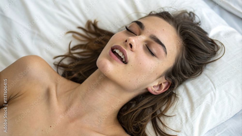 portrait of a young woman who is enjoying her first orgasm portrait of a young woman who is enjoying her first orgasm
