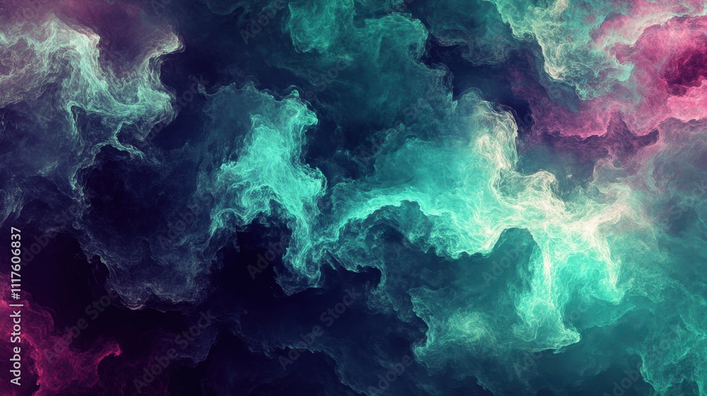 Abstract swirling teal and purple nebula texture. Abstract swirling teal and purple nebula texture.