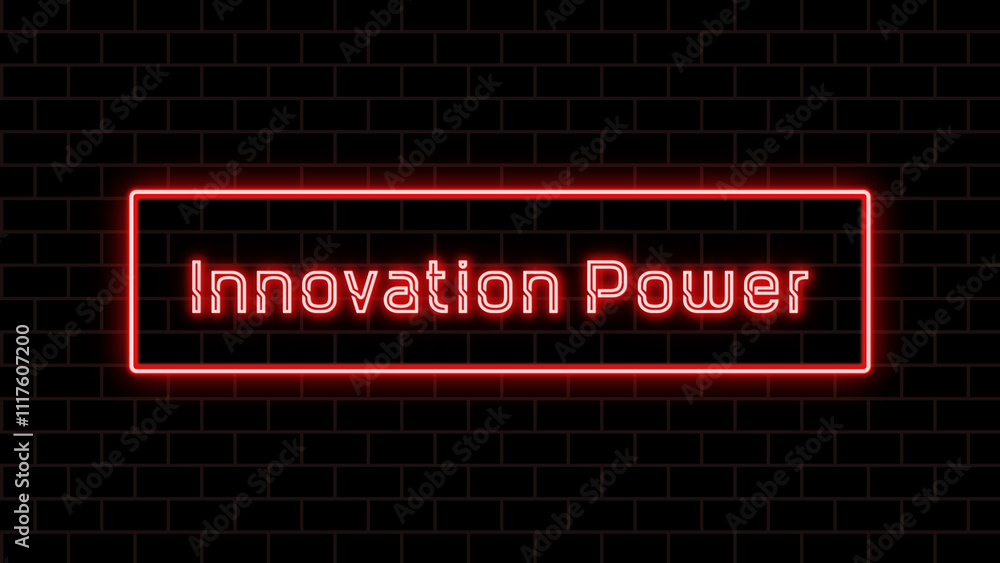 Innovation Power のネオン文字イラスト Innovation Power のネオン文字イラスト