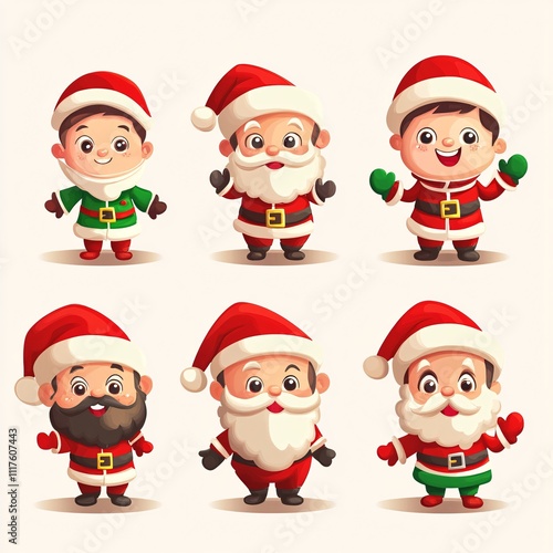 Christmas characters vector