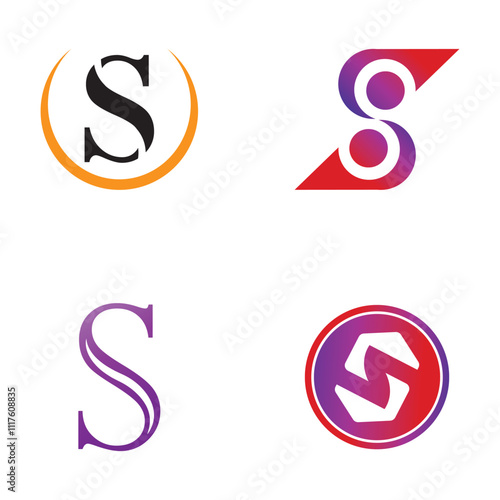 S Set Logo Design Graphic Illustration