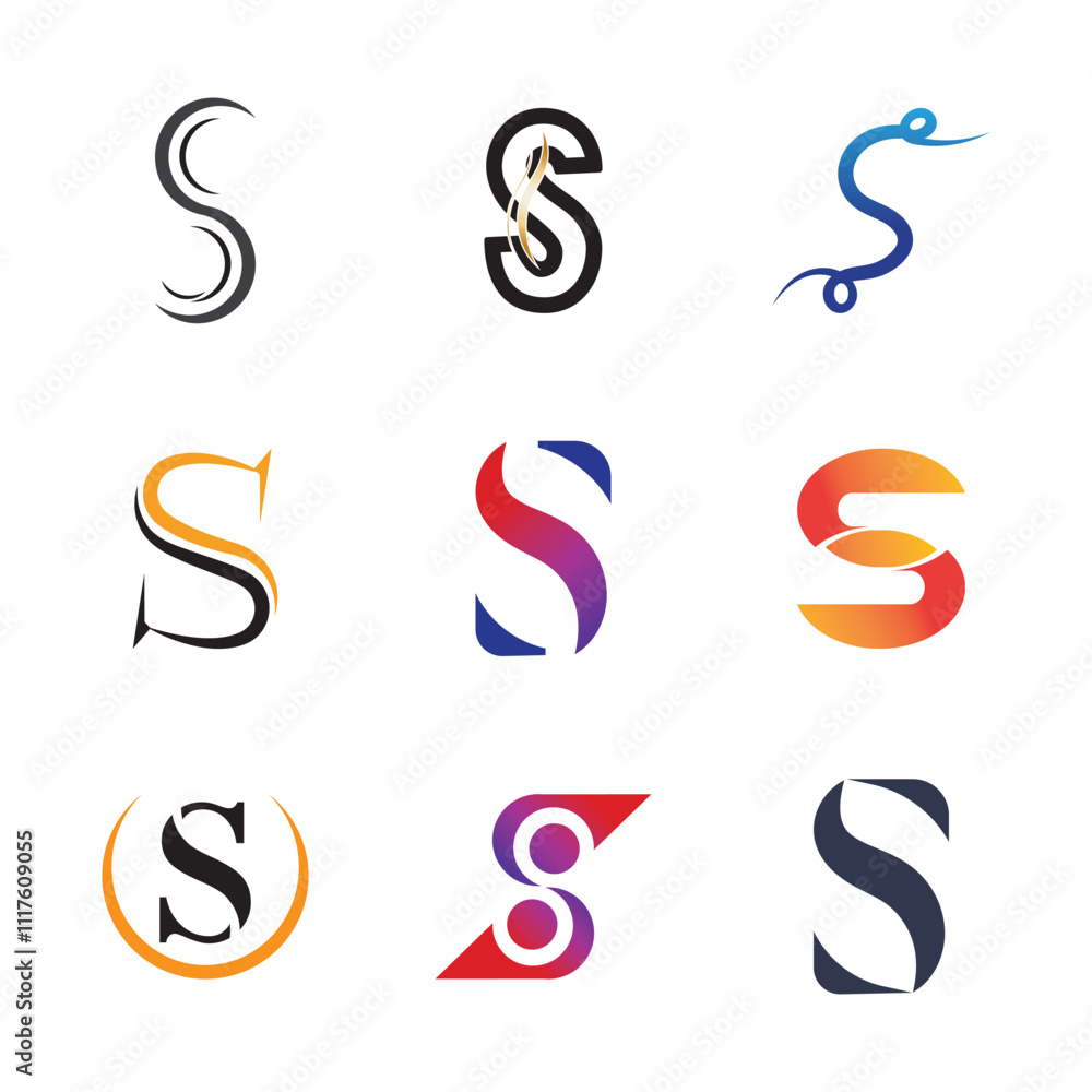 S Set Logo Design Graphic Illustration S Set Logo Design Graphic Illustration