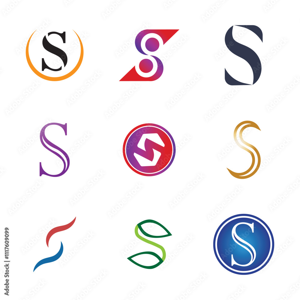 S Set Logo Design Graphic Illustration S Set Logo Design Graphic Illustration