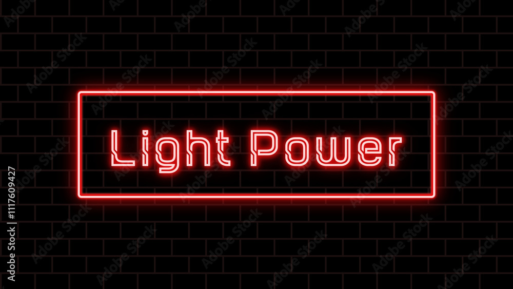 Light Power のネオン文字イラスト