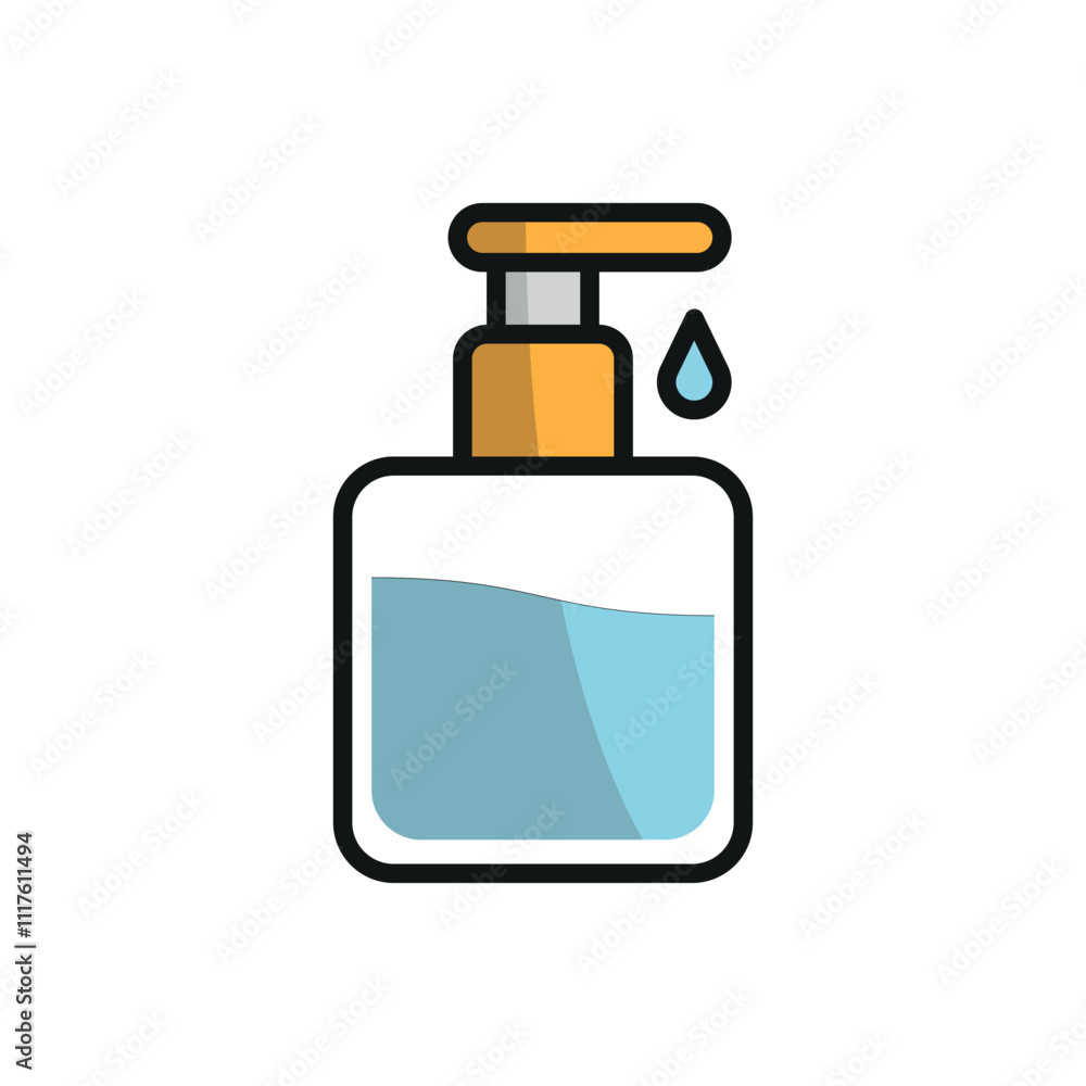 Liquid soap icon features clean lines and elegance, enhancing any digital concept. Liquid soap icon features clean lines and elegance, enhancing any digital concept.