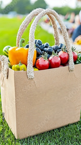 Fresh Produce Basket at Outdoor Farmers Market