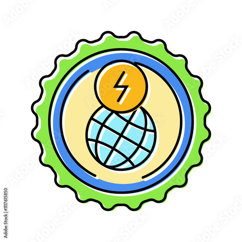 hydroelectric power color icon vector. hydroelectric power sign. isolated symbol illustration