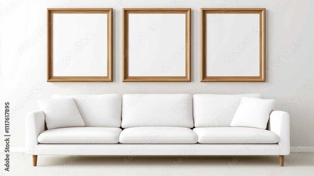 Cozy and modern interior design of a sample room with stylish decor, sofa, and blank space, offering a warm and inviting lifestyle ambiance. Cozy and modern interior design of a sample room with stylish decor, sofa, and blank space, offering a warm and inviting lifestyle ambiance.