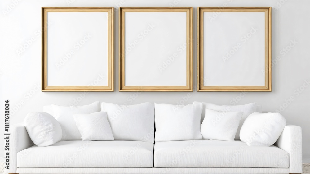 Cozy and modern interior design of a sample room with stylish decor, sofa, and blank space, offering a warm and inviting lifestyle ambiance. Cozy and modern interior design of a sample room with stylish decor, sofa, and blank space, offering a warm and inviting lifestyle ambiance.
