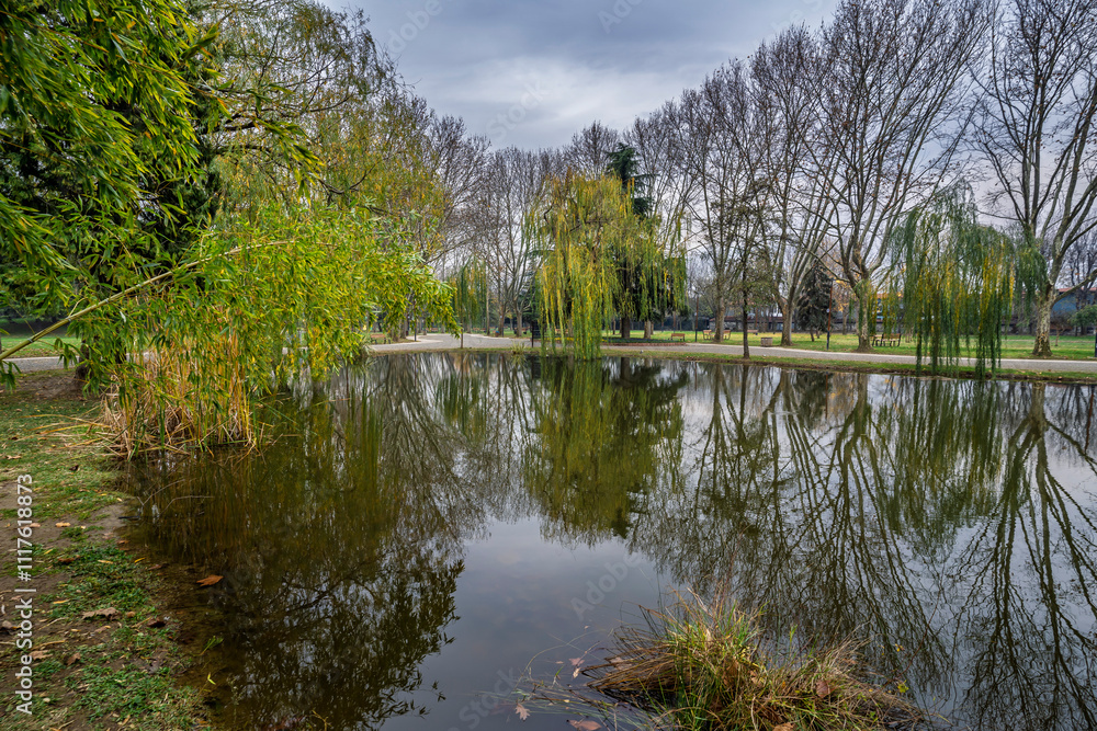 Fototapeta premium The Botanic Park view in Bursa City of Turkey