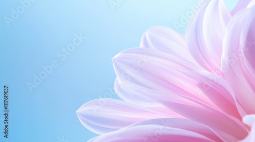 A close up of a flower with a blue background