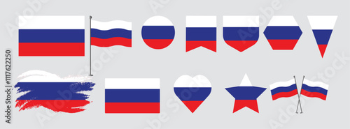 Free Download Russia flag design. Albania national flag vector design set  with popular shapes and brush. Russia flag vector illustration - GFXLoad