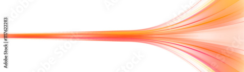 Light trail wave, fire path trace line, car lights, optic fiber and incandescence curve twirl. High speed IT technology concept, abstract stripes as data transfer on white background in png format. 