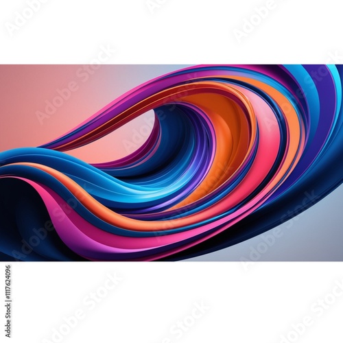 A stunning abstract artwork featuring vibrant swirling colors. - A vibrant and dynamic composition of swirling colors