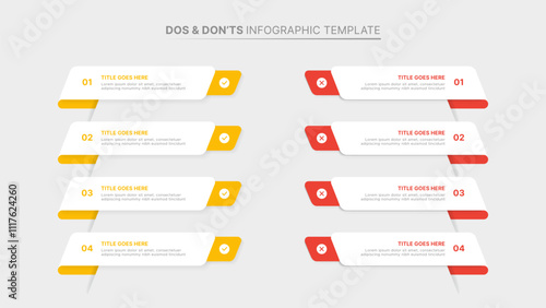 Dos and Don’ts Comparison Modern Infographic Design Template