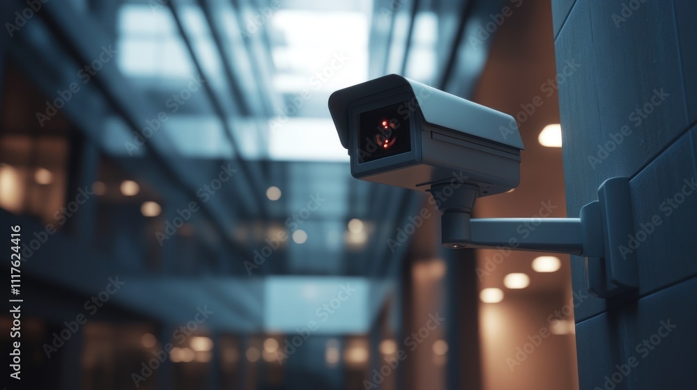 Security Camera in Modern Building