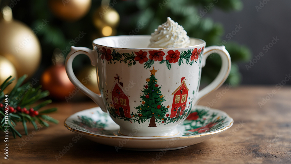 Tea Cup and mug for chirstmas Tea Cup and mug for chirstmas