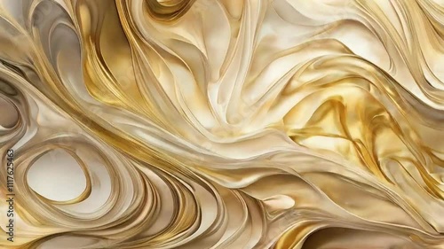 A golden wave, with sparkles, flows across a pale background animation loop