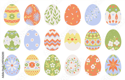 Colorful Decorative Easter Egg Patterns